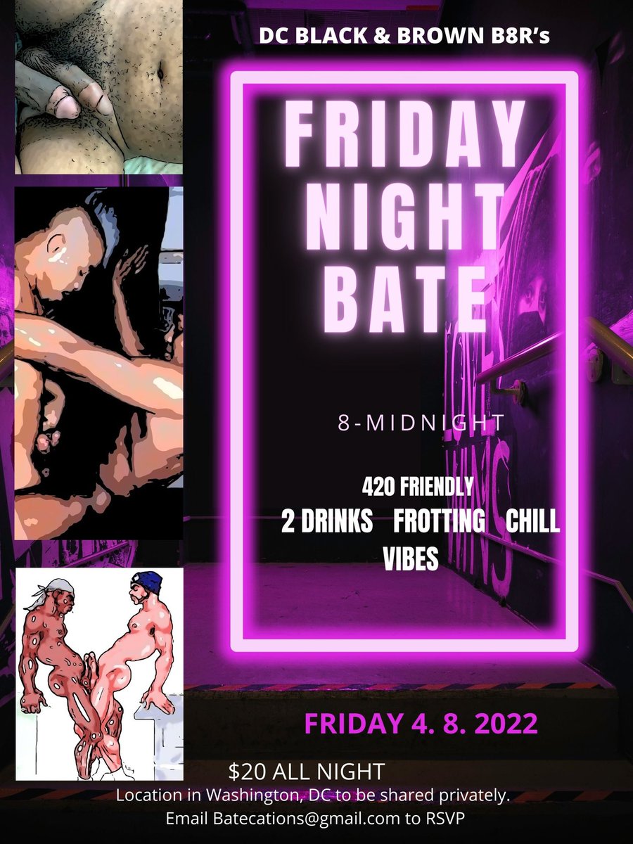 traveler_winged's tweet photo. Happy Friday B8RS, See y'all in a week. If you haven't RSVP’d, secure yo spot now. Email: batecations@gmail.com. #dmvbators #dcbators #BlackBators #bodypositivity #sexpositivity https://t.co/AheboE8F7V