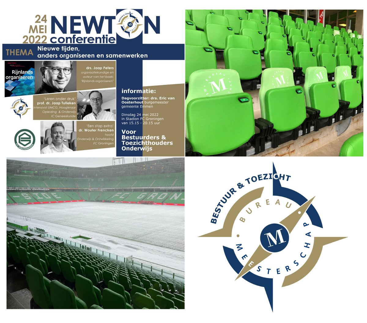 bmeesterschap's tweet photo. Over 5 weken is het zover; 24 mei conferentie voor Bestuurders en Toezichthouders Onderwijs, Euroborg @fcgroningen. Wij hebben er zin in!
Ben jij erbij? Aanmelden kan nog https://t.co/mtGQMpjrFF

Rijnlands organiseren en samenwerken en nog veel meer. Gisteren locatie verkend🌨️😀 https://t.co/nXS3USjScC