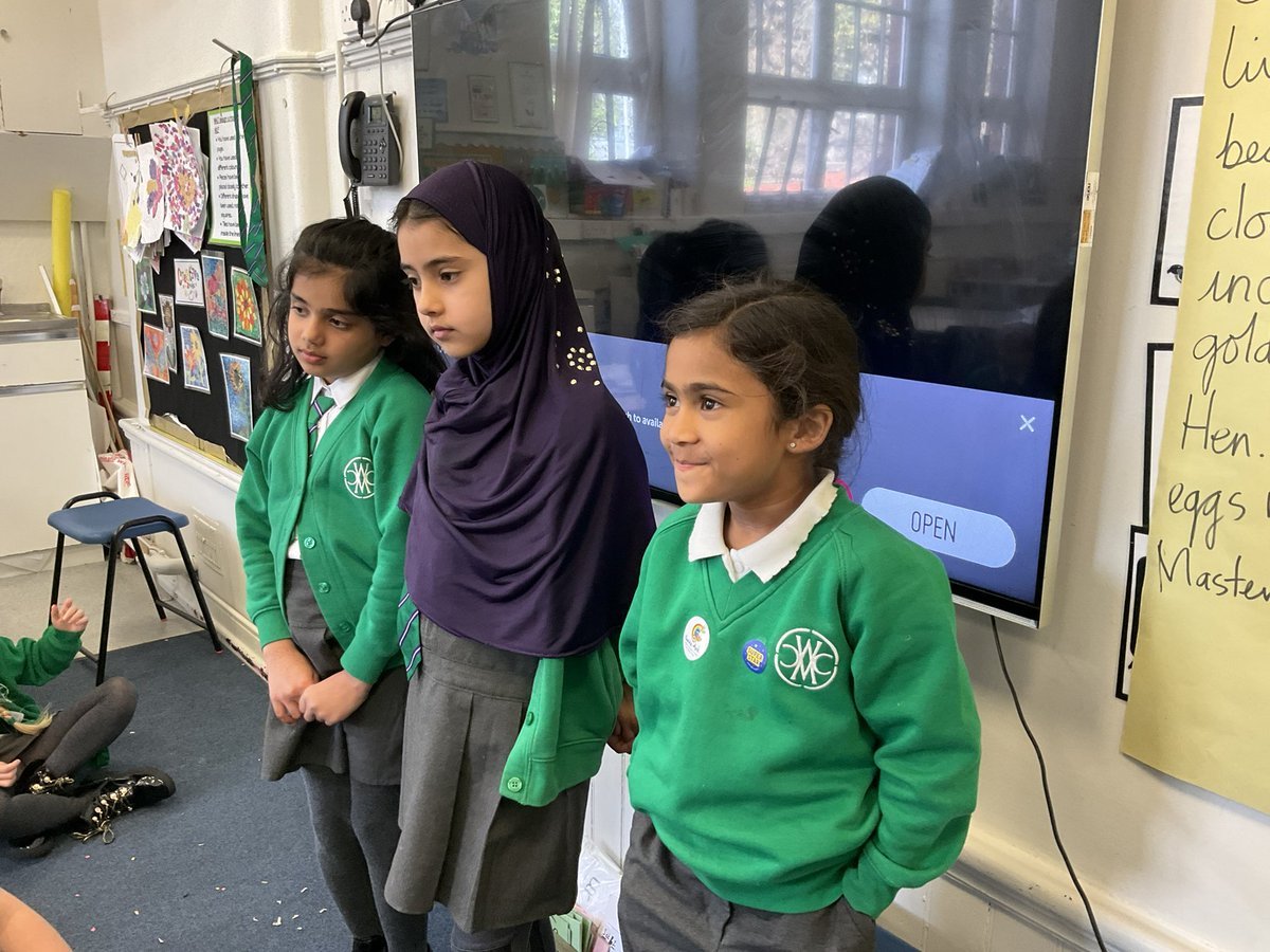 The children explaining how they are going to celebrate Ramadan.