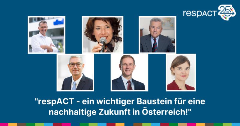 respACT bewegt CSR in Österreich
Gemeinsam mit über 70 Gästen haben wir  zurückgeblickt und über die Zukunft diskutiert! 🌱🌳
respACT ist und bleibt auch nach 25 Jahren Brückenbauer und Visionär für CSR!🎉
→ lnkd.in/ewhPyCyn
#RESPonsibleACTion #csr #sustainablefuture