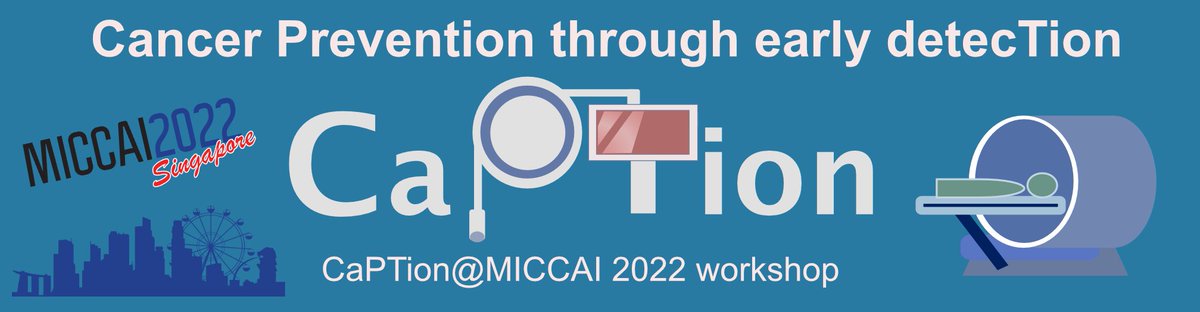 CaptionWorkshop's tweet photo. 1st Workshop on "Cancer Prevention through early detecTion" (CaPTion @ MICCAI2022) =>#medicalimaging for #Cancer and image guided interventions
Submission: 25th June 2022 
https://t.co/MIAONgMWCN

@vision_sharib @FvdSommen Maureen @bwpapiez @JinYueming  @iriskolenbrandr @MiccaiS https://t.co/ng1RNuyInF