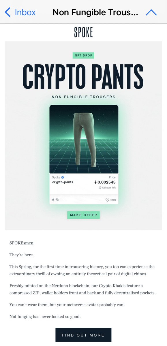 pause21's tweet image. Love this #AprilFoolsDay email from @spoke_london 👏🏼👏🏼👏🏼