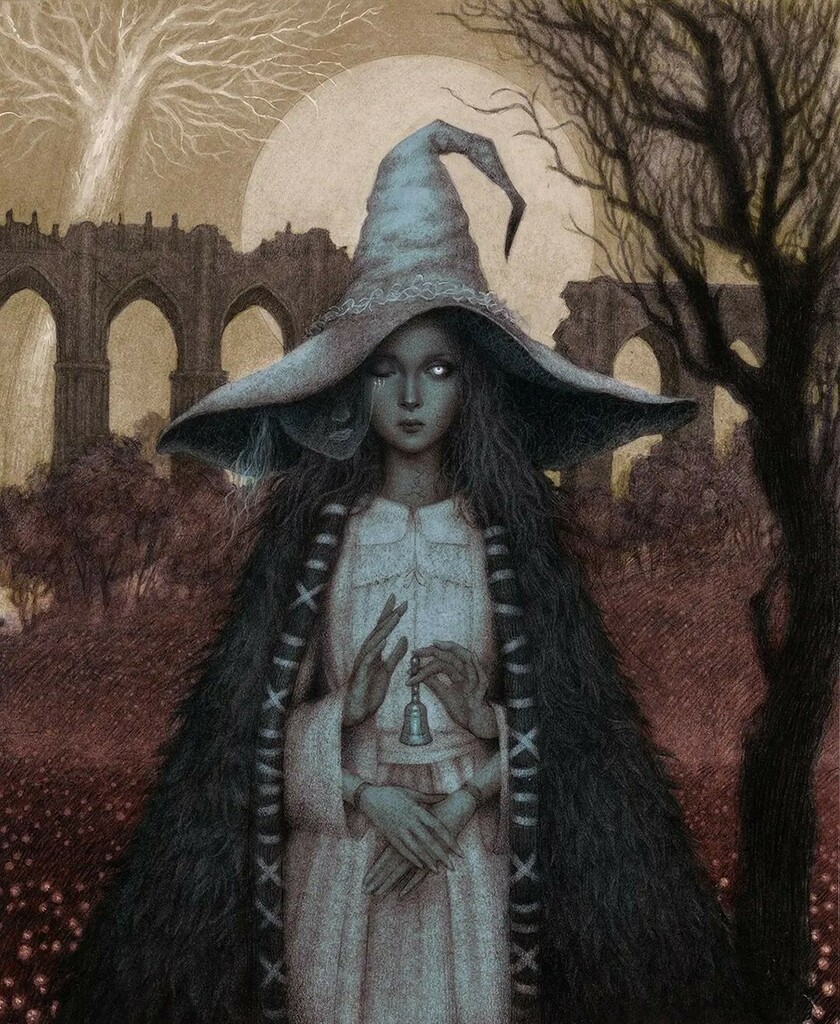 wowbywow's tweet photo. 'A pleasure to meet thee, Tarnished...' by Babs Webb (@babswebb)
•
#babswebb #eldenring #ranni #fanart #witches #characterart #witchyvibes #witchcraft #darkfantasy #occultart #darkillustration #witchaesthetic https://t.co/fe6esZX1TA https://t.co/9AJMbyZvez