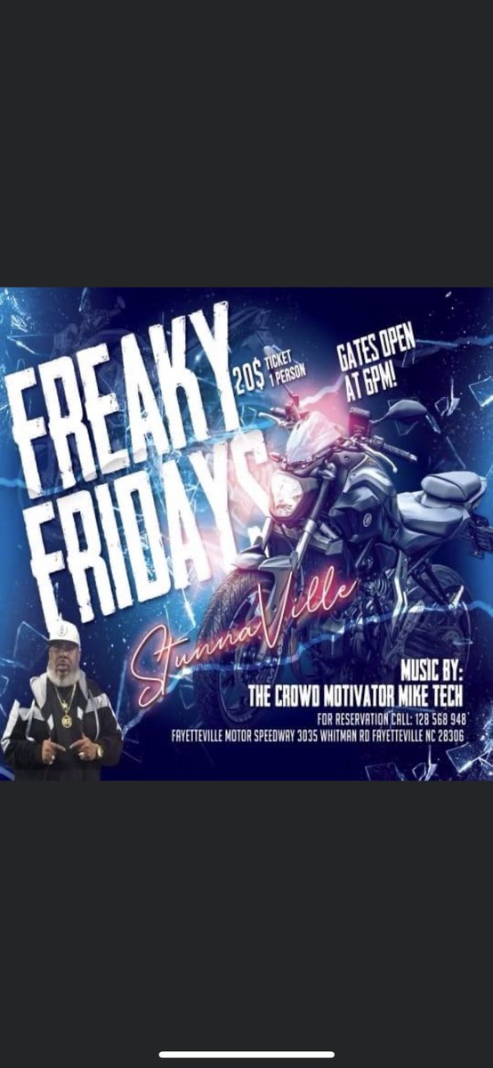 MetaDeese's tweet photo. Freaky Friday. Fayetteville Motorsport Park. #fayettevillenc #music #DragRace #stunnaville #nightlife #djdrroc https://t.co/iRFga1x4Dy