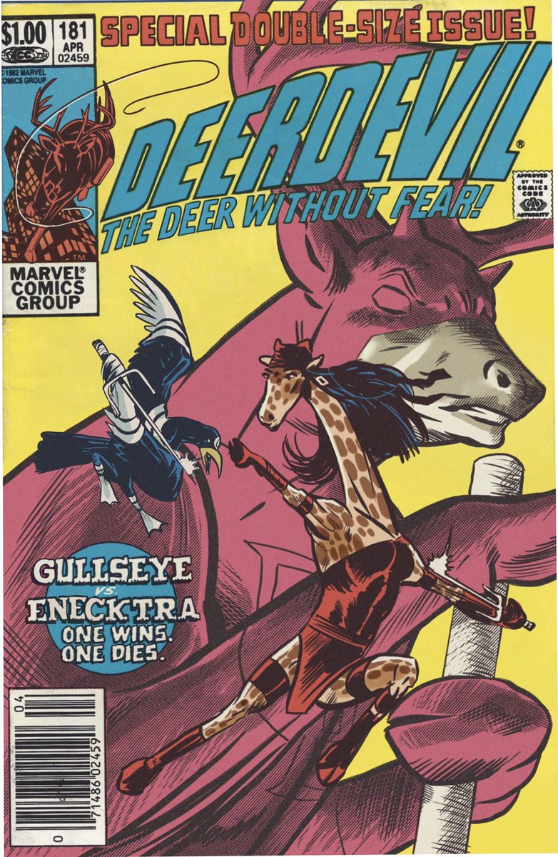 RealMarvelTails's tweet photo. The Deer Without Fear - Deerdevil! #marveltails #marvelcomics #comicart #animalart #superhero #supervillain #daredevil #deer #deerdevil https://t.co/Y4H372LqEE