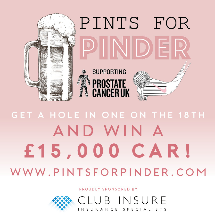 PintsforPinder's tweet image. Only 5 spots left for this year's @PintsforPinder golf day! Thanks to @ClubInsureLtd for sponsoring us this year!