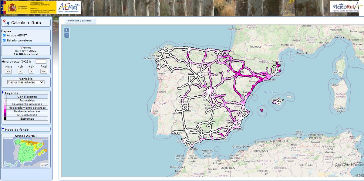 AEMET_Esp's tweet photo. La #nieve el #viento los #FMA 🌨️☔️🌬️afectan a la circulación 🚗en nuestras #carreteras. Infórmate antes de viajar en @InformacionDGT y comprueba tu ruta en #Meteoruta de @AEMET_Esp 👇
https://t.co/yoCRUrjgh1
⚠️¡Mucha PRECAUCIÓN!⚠️ https://t.co/MGRcjINH3Q