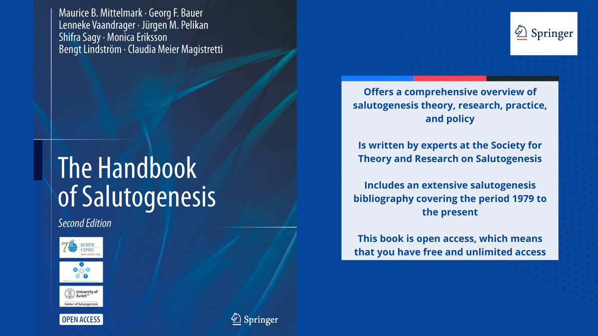 Hemil_UiB's tweet image. Check out The Handbook of #Salutogenesis, 2nd Edition. Main editor Prof Emeritus Maurice B. Mittelmark 

#OpenAccess found here link.springer.com/book/10.1007/9… @SpringerPBH @UiB
