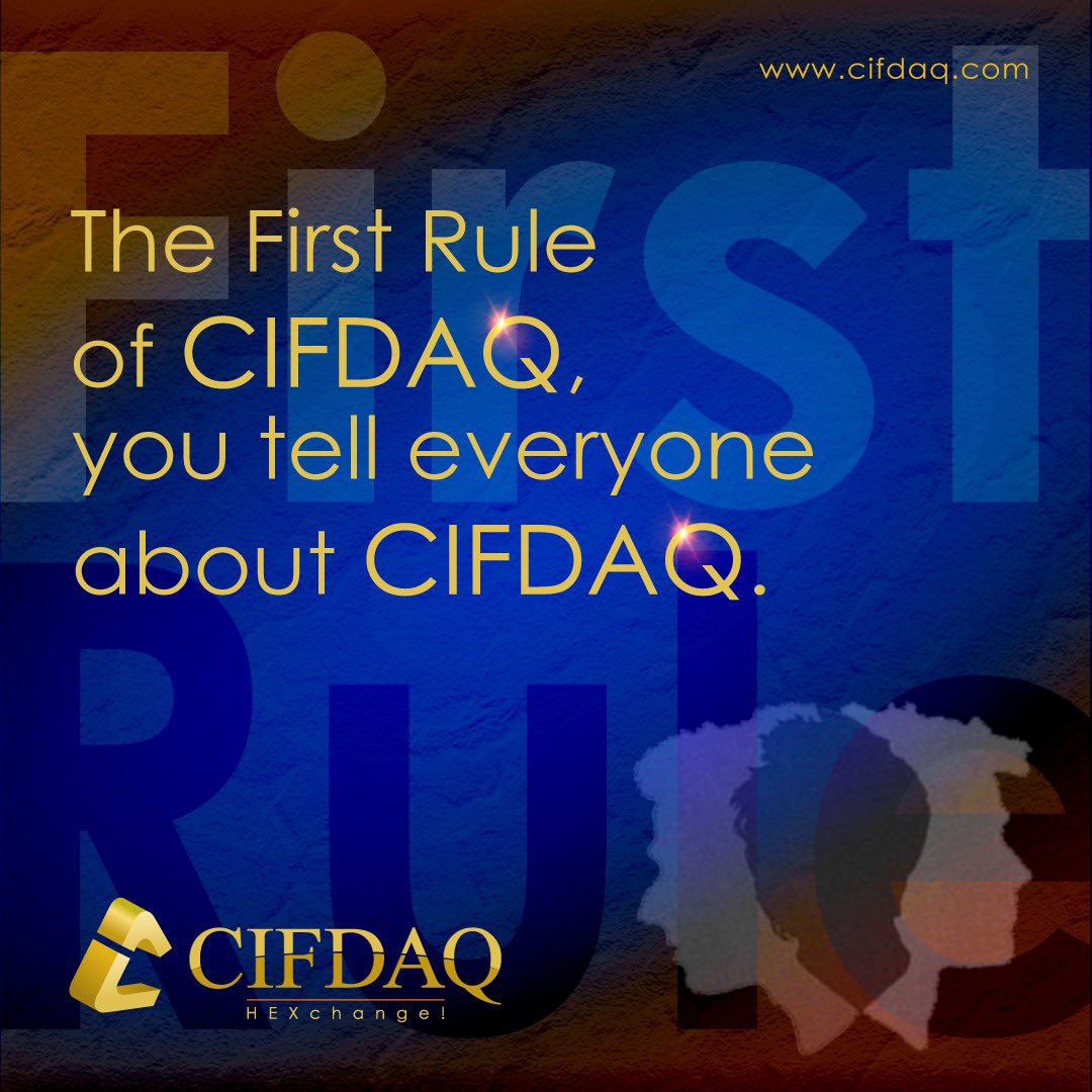 When you come across a One-of-a-Kind #Crypto Exchange which is a Mix Breed, Cross Asset, Integrated #Trading platform which benefits individuals from every strata of the society, why keep it to yourself? Tell the world about it. ✅

#CIFDAQCryptoExchange
#CIFD #NFTs #Investment