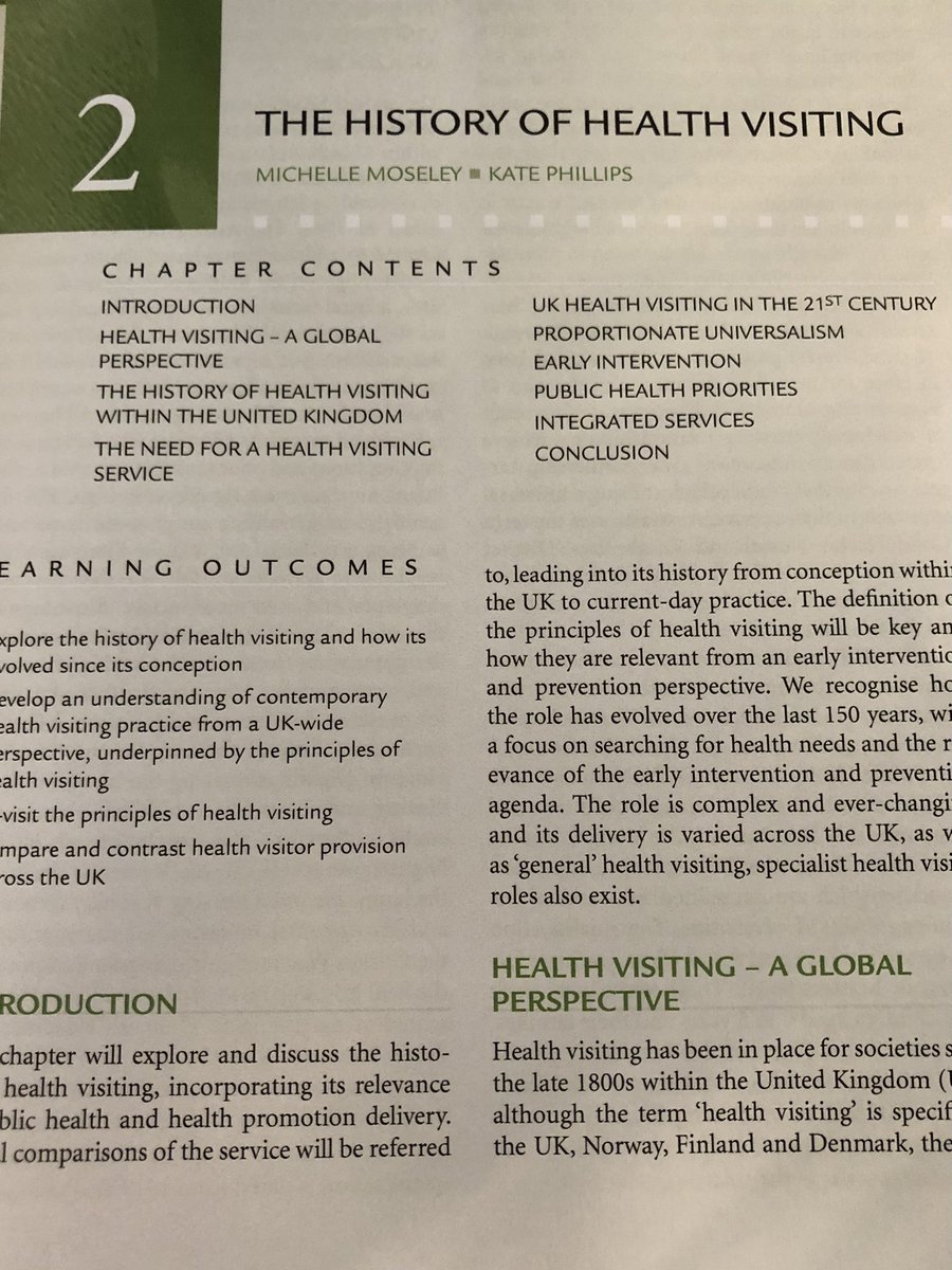 Delighted to see a book chapter I co-authored published in the 3rd edition of Health Visiting. Congratulations to @shel_e_moseley &amp; <a href="/Katephil1981/">Kate Phillips</a> on publishing their book chapter too. An excellent resource for anyone involved in health visiting, the early years &amp; parenting