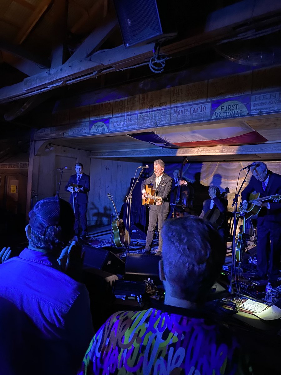 Did not get to photobomb <a href="/LyleLovett/">Lyle Lovett</a> venue pic <a href="/GrueneHallTX/">Official GrueneHall</a>.  Apparently that is heavily frowned upon from security (although being Gruene, super fun about it) Grin. Amazing as always.