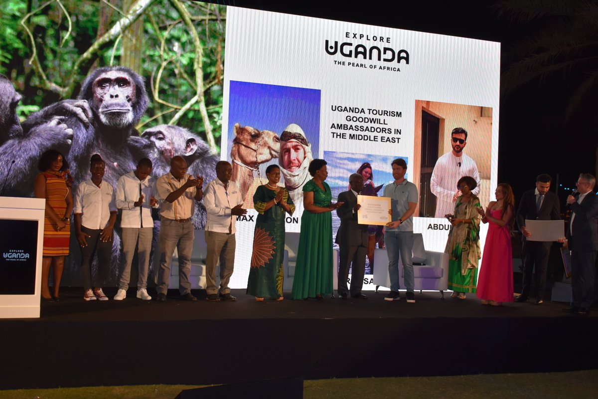 UgandaCoffee_'s tweet photo. Hon. Tom Butime, @LillyAjarova &amp; @ugwildlife  launched #ExploreUganda to tourism stakeholders in Dubai / United Arab Emirates. The business, travel &amp; investment opportunities presented by the #DubaiExpo2022 to brand &amp; market 🇺🇬 to the world are beginning to unfold. https://t.co/wFpxclfrY2