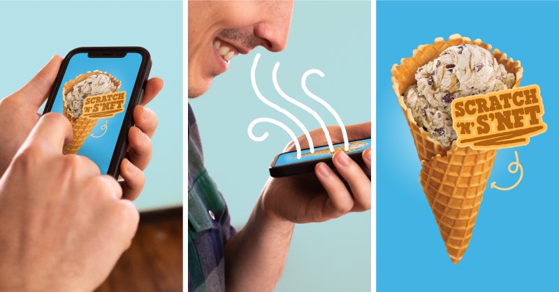 benandjerrys's tweet photo. Ben &amp; Jerry’s is joining the metaverse!  🎉 We’re launching an #NFT of our waffle cone smell! Purchase your Ben &amp; Jerry’s waffle cone NFT to unlock virtual smell technology that brings the smell to life anytime you need a pick-me-up. More: https://t.co/OyOe7J9dJ8 https://t.co/M1k7wPvXlJ