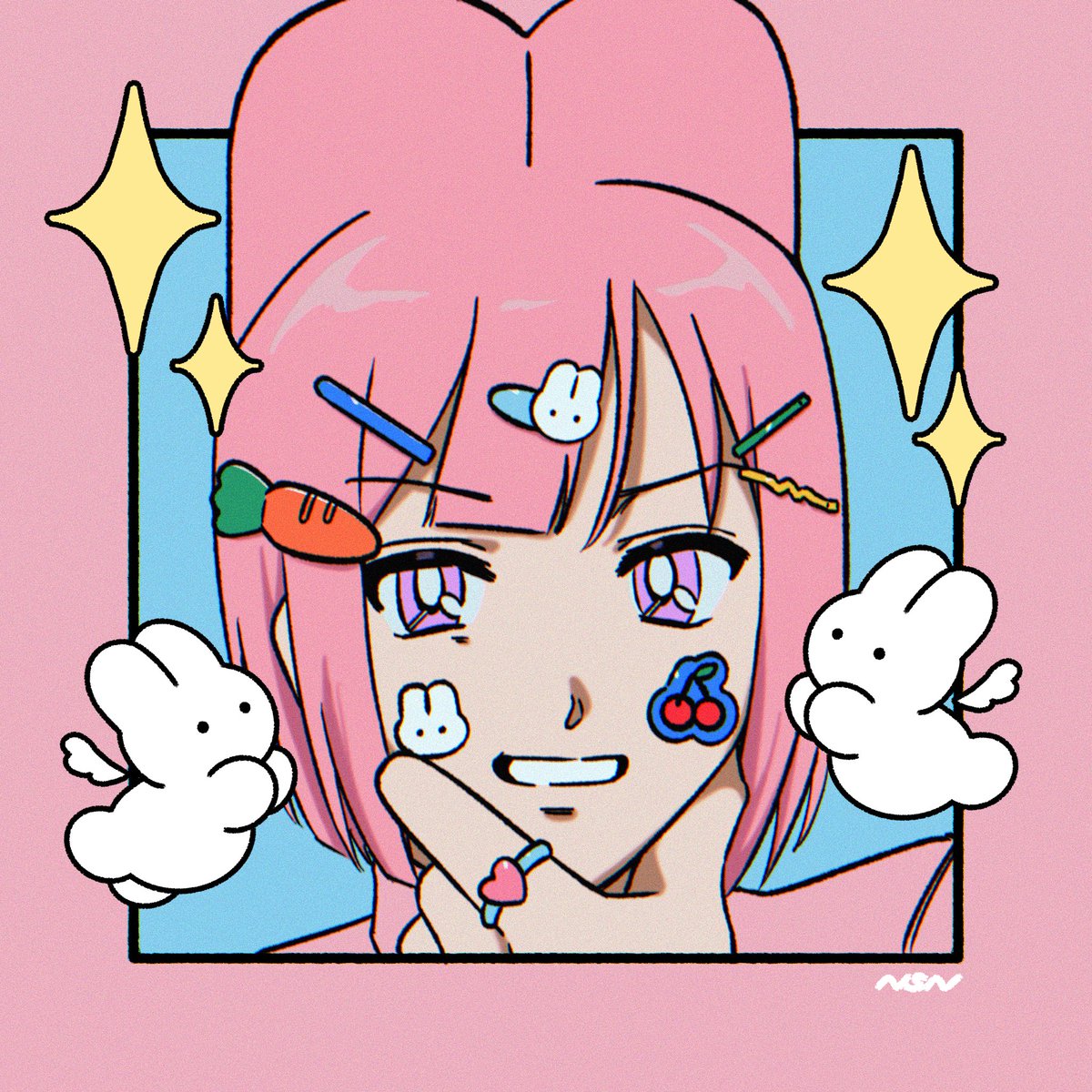 「🐰❔🧸❔ 」|nsnのイラスト