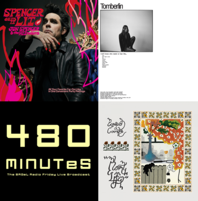 Tune in for 480 Minutes (ep #780) of commercial-free new music featuring new ♫ by <a href="/JonSpencerHITs/">Jon Spencer HITmaker</a> #ParquetCourts (remix) @sarahtomberlin -- show is live-hosted from 9am-5pm ET, tune in, get in touch, chat w/ listeners around the world! Grab yer gear! bagelradio.com/premiums