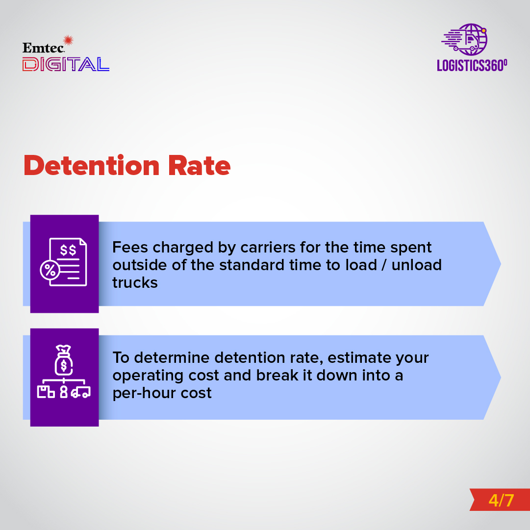 EmtecInc's tweet image. How to avoid one of the biggest woes for trucking companies? Estimate the detention cost and negotiate an appropriate #DetentionRate with your carrier. 
#logistics360 #dataforyou #logistics #business #emtecdigital #emtec