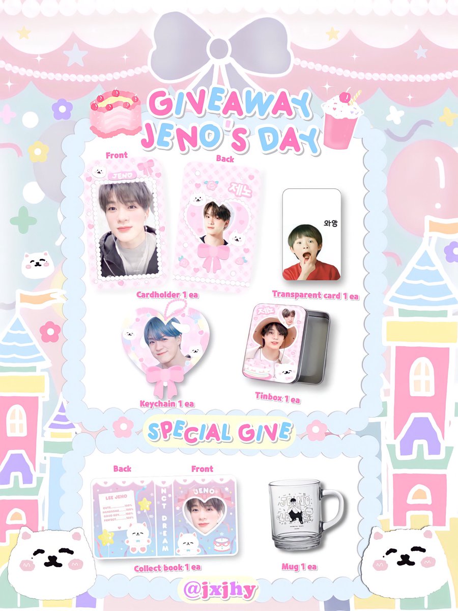 jxjhy's tweet photo. Pls RT🙇🏻‍♀️ Random 1 set

𝙂𝙞𝙫𝙚 𝙖𝙬𝙖𝙮 𝙅𝙚𝙣𝙤 𝘽-𝘿𝙖𝙮🧁🎀

𝟮𝟯 𝘀𝗲𝘁 𝗼𝗻𝗹𝘆!!
⟢ cardholder
⟢ transparent card
⟢ keyring 
⟢ tinbox

𝗦𝗽𝗲𝗰𝗶𝗮𝗹 𝗴𝗶𝗳𝘁🪄
⟢ mini collectbook
⟢ mug

📮 45฿

more details in mention📥

#HappyJenoDay 
#ตลาดนัดnct https://t.co/Vv8DtgdCOJ