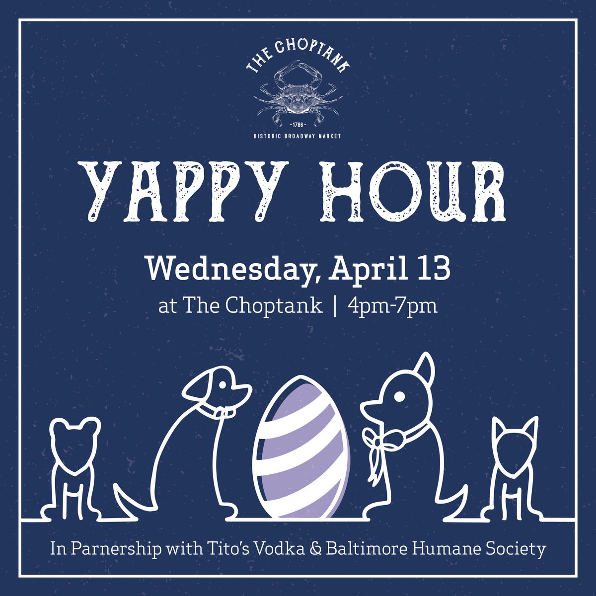 bmorehumane's tweet photo. Welcome to YAPPY Hour!
#thechoptank #atlasrestaurantgroup https://t.co/Y0nYHknYwe