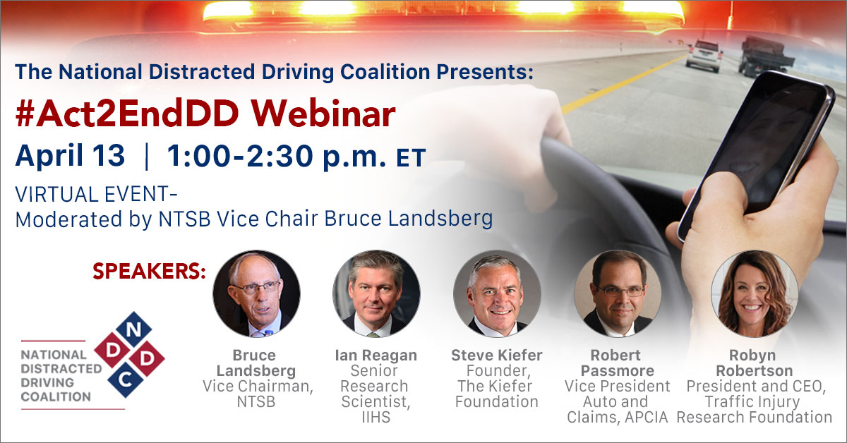Do not miss this important discussion! Researchers and advocates will explore the latest data and discuss solutions for the persistent highway safety issue of #distracteddriving. Register:  events.constantcontact.com/register/event…
#DDAM2022 #DDAM #Act2EndDD