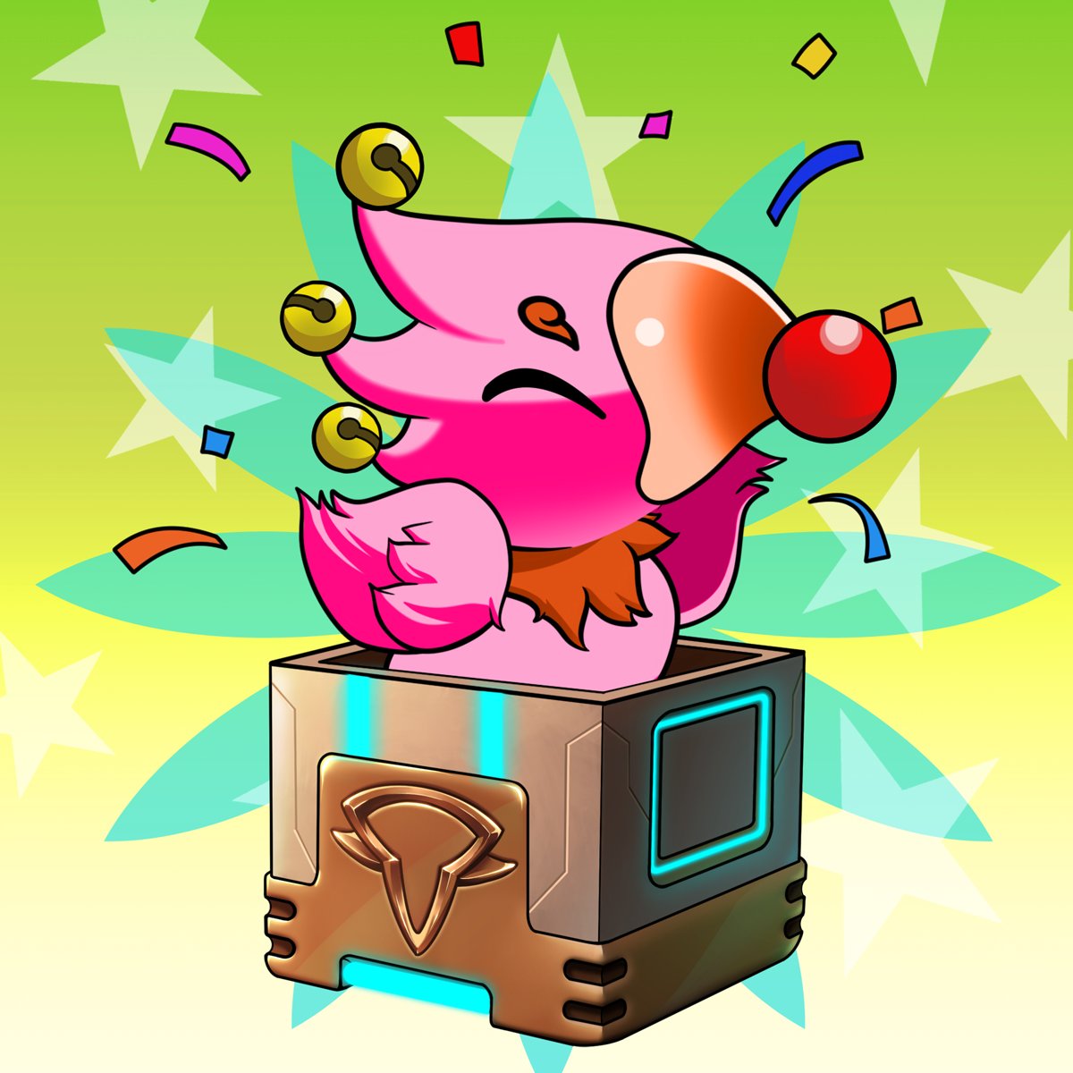 continuumworld's tweet photo. 📦  Who knows what designs may hold our UMi boxes! 

In the meanwhile, 🤡 a clowny birdum sounds perfect to wish you all a Happy April Fool's! 🎊

$UM #NFT #PlayAndEarn #ContinuumWorld #birdum #AprilFoolsDay https://t.co/6eOi6Bhqxc