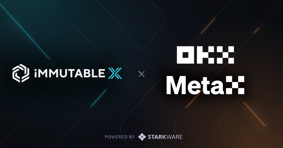 We’re thrilled to partner with a world-leading crypto exchange <a href="/okx/">OKX</a> - together we’ll power OKX’s DeFi portal, MetaX, on Ethereum ✨

20M+ OKX users will access gas-free &amp; 100% carbon-neutral NFT game assets on <a href="/Immutable/">Immutable</a> X L2 🎮

Learn more👇
prnewswire.com/news-releases/…