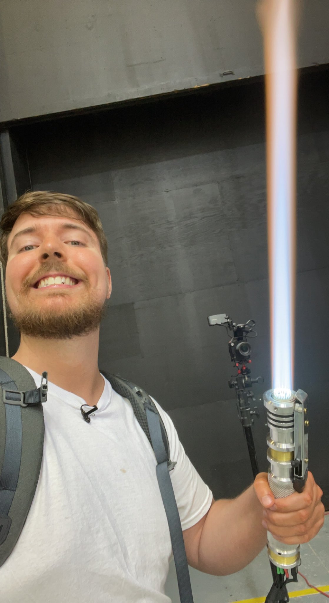 MrBeast on Twitter "What should we cut with this working lightsaber