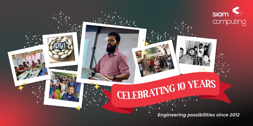 khuzesiam's tweet image. 10 years ago, Siam Computing was founded with one goal in mind - to engineer possibilities! Over the last decade, we have been lucky to have worked with multiple driven startup founders across the globe and help build their products.

#siamcomputing #10yearsanniversary #10years