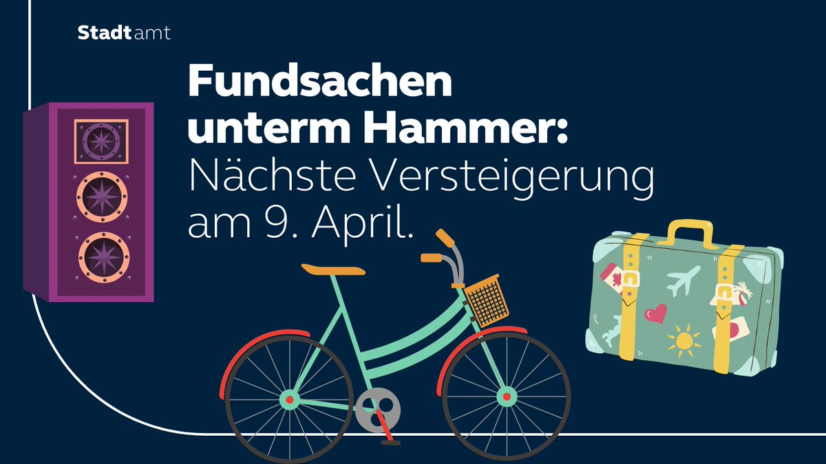 stadt_kiel's tweet image. Es ist wieder soweit: Die nächste #Kiel:er Fundsachenversteigerung findet am 9. April 2022 im Innenhof des Rathauses Hopfenstraße statt. Ab 8.30 Uhr könnt Ihr Euch das Angebot schon mal anschauen. Die Versteigerung beginnt um 9.30 Uhr. Mehr dazu auf kiel.de/versteigerungen