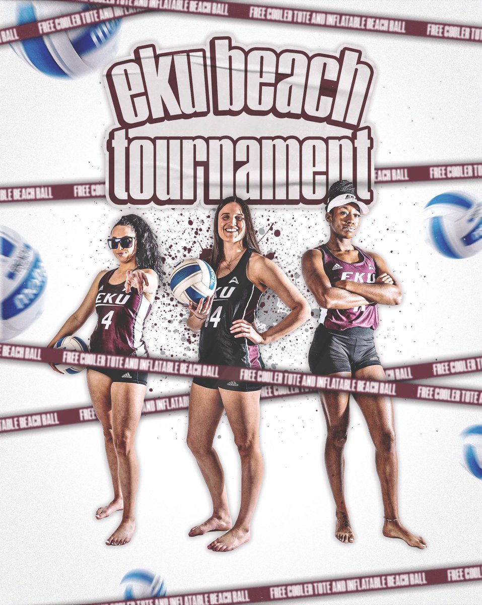 It's beach volleyball time in Richmond! <a href="/EKUBeachVB/">EKU Beach Volleyball</a>'s first match of the weekend is today at 1pm! 

🏖️🏐: Free EKU Beach cooler totes and beach balls! 
📲: Weekend info and schedule➡️bit.ly/3uOCIBw

#GoBigE