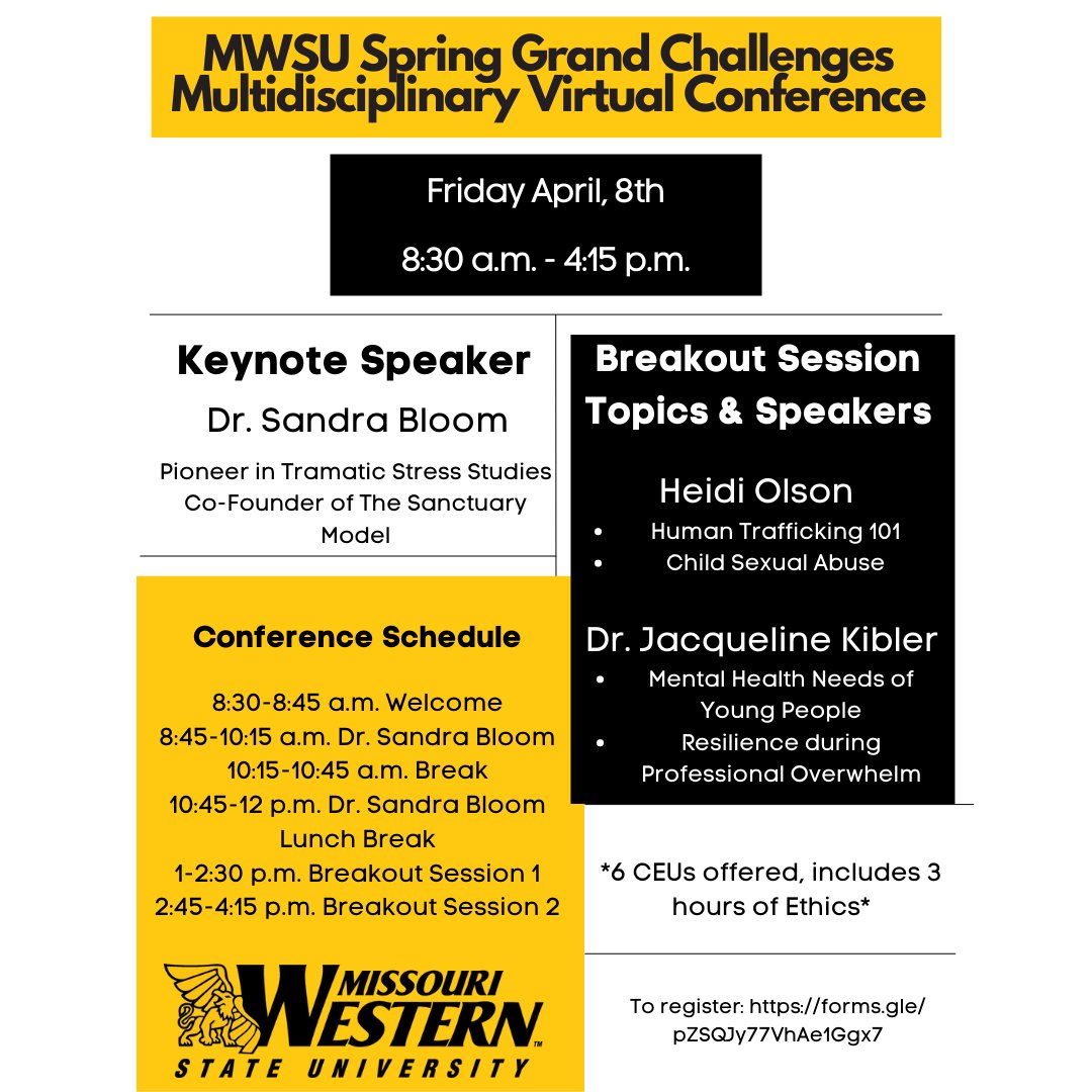 Be sure to check out this FREE virtual conference highlighting  topics relating to #mentalhealth #childsexualabuse #humantrafficking #professionaloverwhelm Register here  forms.gle/pZSQJy77VhAe1G…