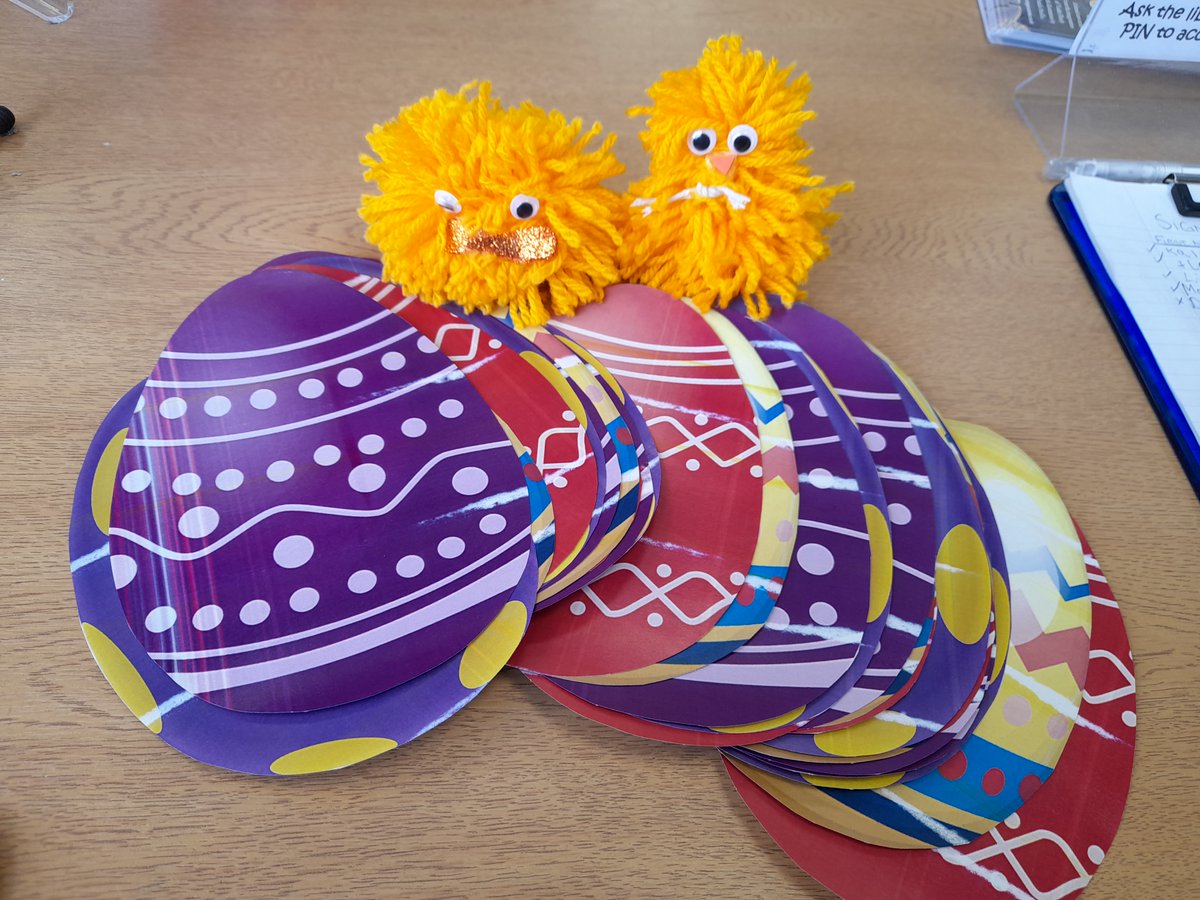 JPaulLibrary's tweet photo. Bellamy Book Bear, our library mascot, was joined by a couple mischievous friends today who hid eggs around the library! Thankfully our Volunteer Club was able to find them all (and claim a chocolate prize!) #Easter #EasterEggHunt #SchoolLibrary #LibraryMascot https://t.co/CoYVrWFnYw
