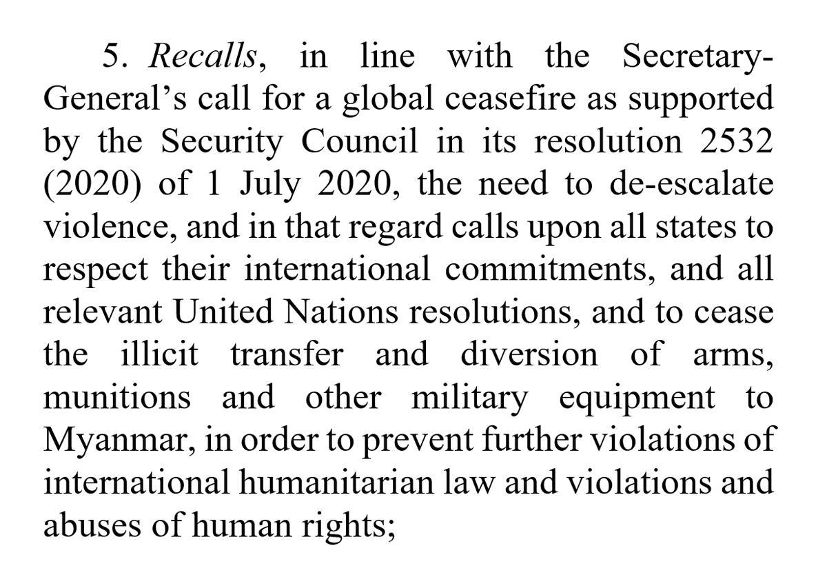 RapporteurUn's tweet photo. Congratulations to the EU and others who pushed for passage of a Human Rights Council resolution that includes a call to end the flow of weapons to Myanmar. ACTION is now required to penalize those who provide the junta with the means to continue murdering the people of Myanmar. https://t.co/OzCKp3c6vI