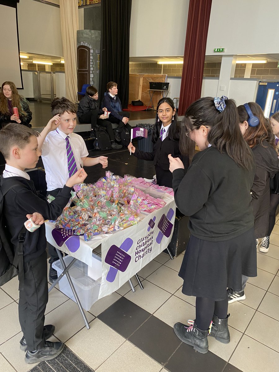 Fantastic effort from the Enterprise Club today who raised £100 for the Children’s Hospital Charity ✨💜 <a href="/StAndrewsIct/">St Andrew’s Academy ICT Department</a> <a href="/St_Andrews_Acad/">St Andrew's Academy</a>