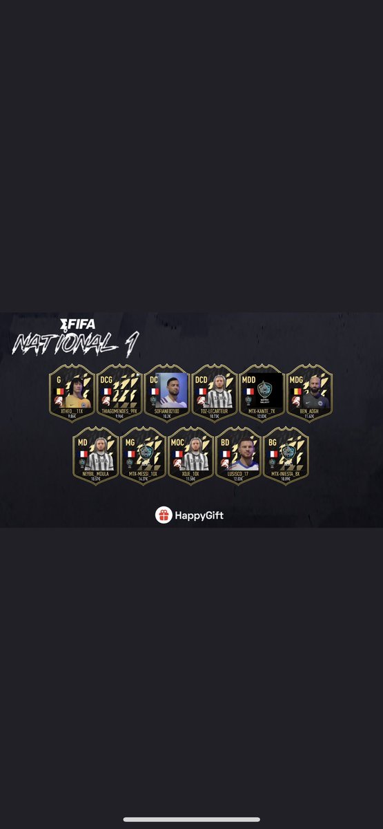 MTXmessi's tweet photo. Voici l’équipe de la semaine , 5 joueur de notre club sont nommé bravo à eux et faut continuer gg aussi a @PCSPegaze 
@MTXMessi10x @DJeerasoo https://t.co/b9LeNow2Gz