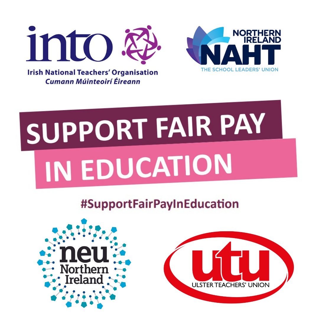 INTO_NI's tweet photo. Support @INTO_NI @NAHTNInews @NEU_NIreland and @UTU_edu Teachers' Pay Campaign by signing the petition: 
👉 https://t.co/BmwAjgkqxN

#SupportFairPayInEducation https://t.co/dufjyyZJ5c
