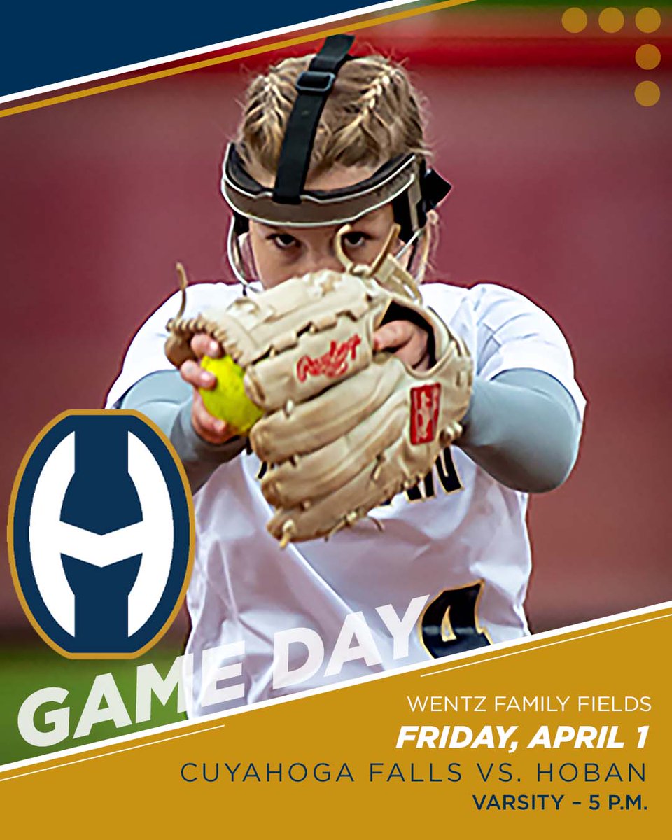 GAME DAY: <a href="/SoftballHoban/">Hoban Softball</a> plays at home today against Cuyahoga Falls at 5 p.m. #GoKnights