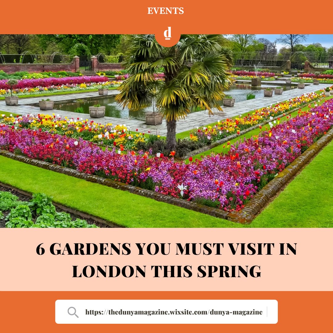 dunya_mag's tweet photo. Spring is one of the most enjoyable times to be in London, with warmer temperatures and the city in full bloom ready to be explored. Dunyā shares six gardens you must visit on your  next trip to London. @eleana_ntagia 

Read online: https://t.co/nTho10Yji5

#dunyāmagazine https://t.co/6bQK7pRQnV