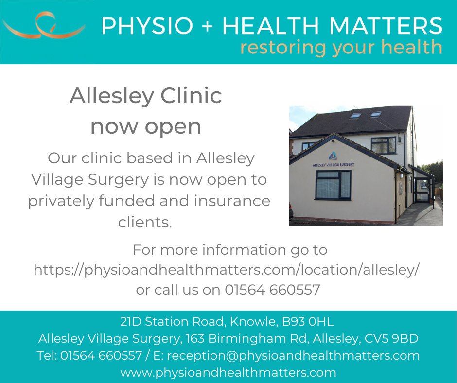 PhysioAndHealth's tweet photo. For more information's, Please visit: https://t.co/DEqn9HVNQn
#Physioandhealthmatters #Allesley #physiotherapy #treatment #nowopen https://t.co/LwOYeEwAbu