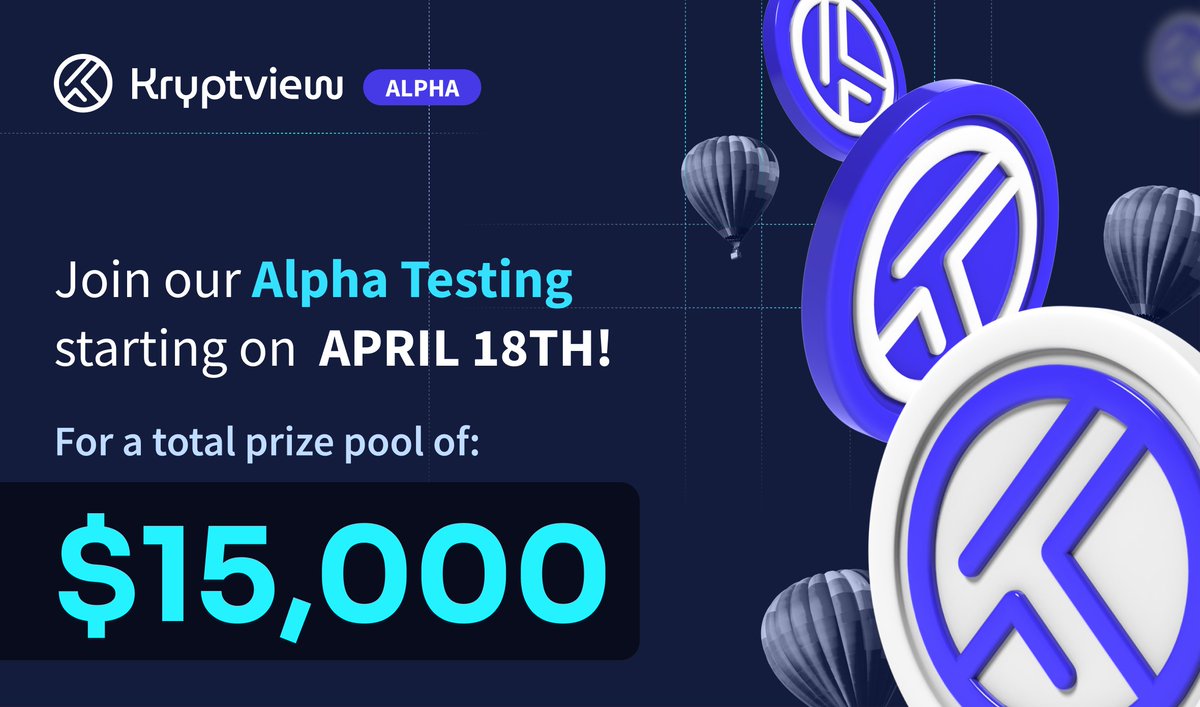 theKryptview's tweet photo. 💥#KRYPTVIEW: ALPHA PHASE

🚀We're ready for #ALPHA Launch

Alpha phase 1 is about to go live! Apply now and try our platform before anyone else!

Dates 🗓: April 18-25, 2022
Prize pool💰: USD 15,000

Application: https://t.co/FWI6qbgXAd
Terms: https://t.co/dHUwo6lfHe

#KVT #BNB https://t.co/kyFuuj3xeF