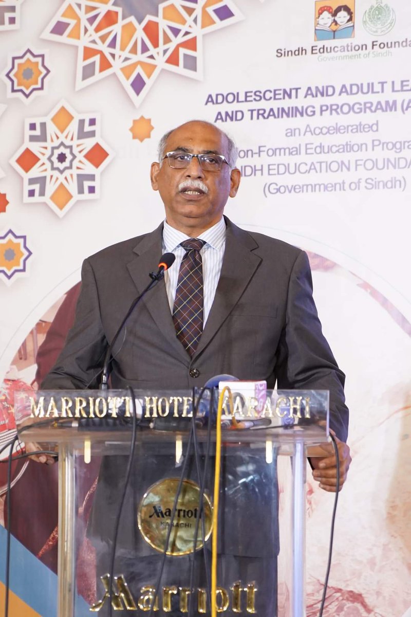 SEFSindh's tweet photo. Celebrating Success, Appreciating Efforts, Acknowledging Accomplishments, and  #EmpoweringThroughEducation. @sardarshah1 grace NFE Primary Equivalency Certificate &amp; Award Distribution for +10k Adolescents of Sindh". Chief Guest also launched SEF's 30 yrs logo, theme, Sujjag Magz. https://t.co/NPqoTk4rLv