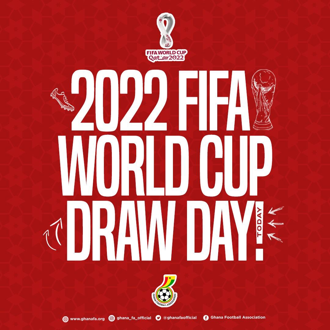 GhanaBlackstars's tweet photo. The @FIFAWorldCup draw will begin in a few hours🏆

Who do you want the #BlackStars drawn with? 🤔
#BringBackTheLove #WCQ2022 https://t.co/jyFIc3hjYw