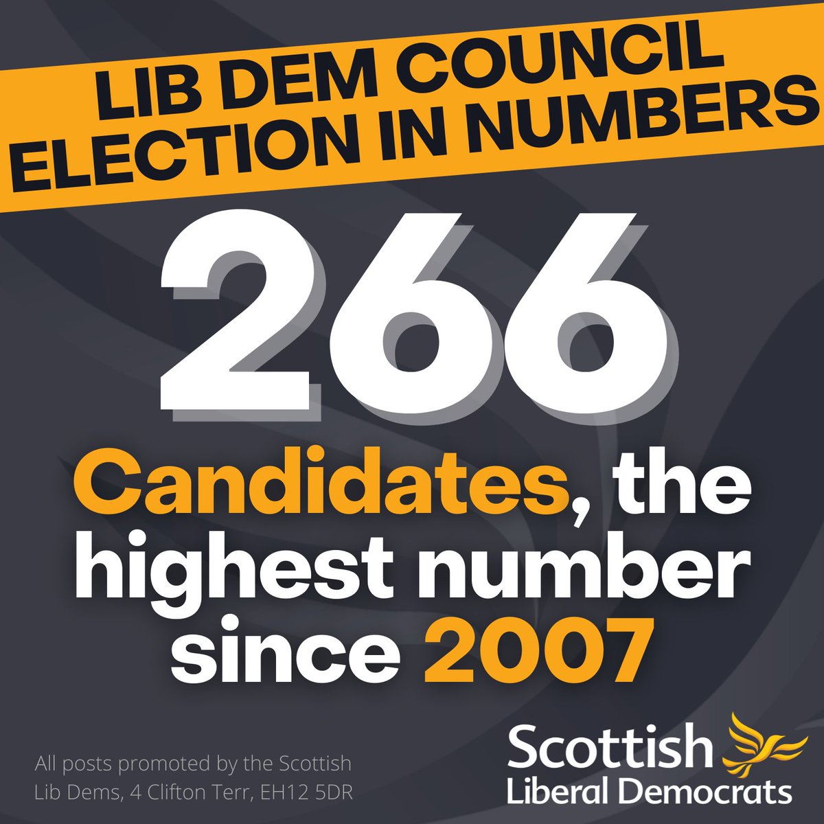 .<a href="/agcolehamilton/">Alex Cole-Hamilton MSP🔶🇺🇦</a> has today kicked off the Scottish Lib Dem council election campaign, pledging to bring new hope to every corner of Scotland.

The party is standing 266 candidates, its highest number since 2007.