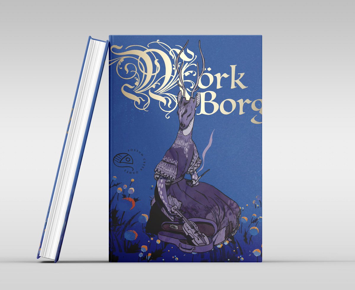 A mockup of Mork Borg designed like Wanderhome