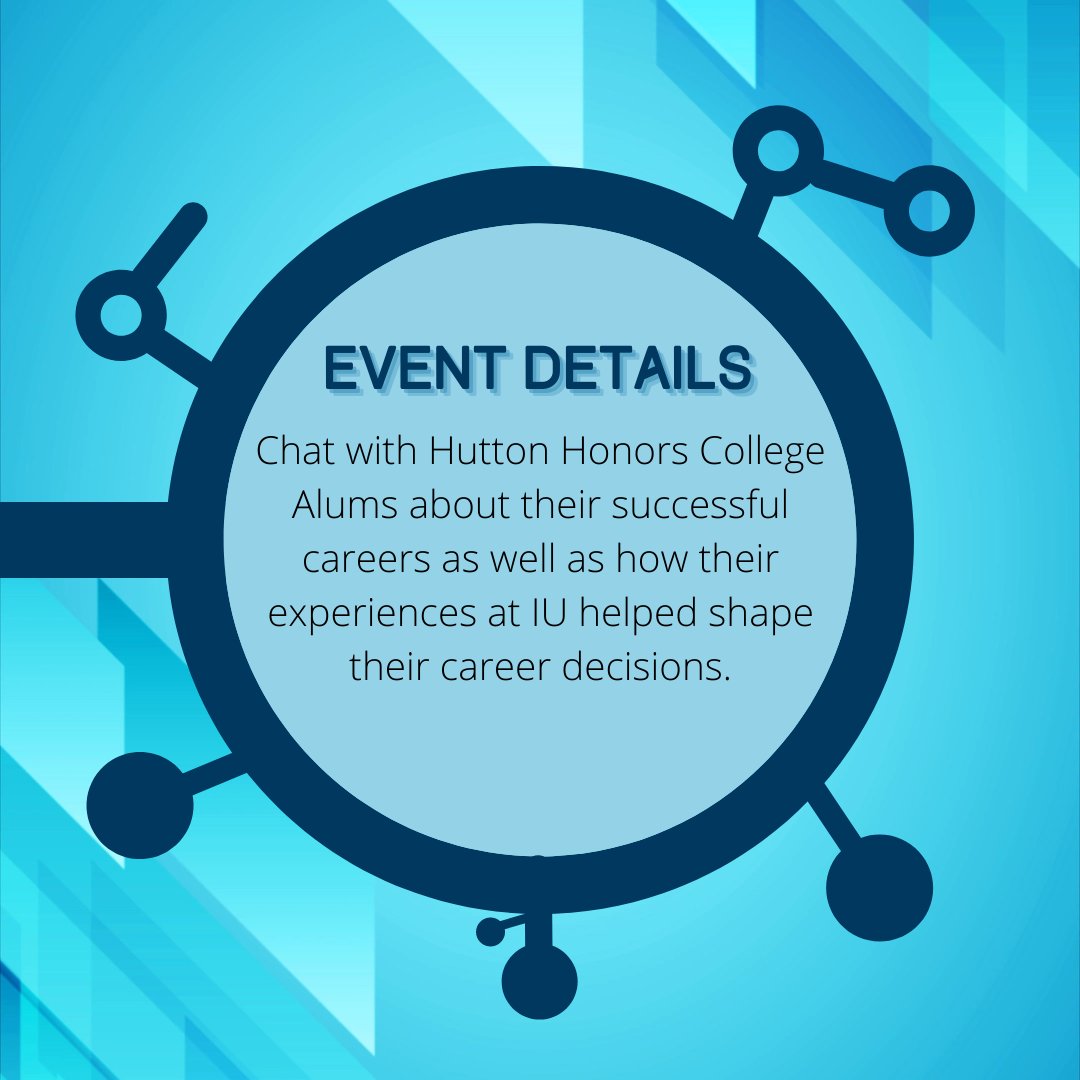 Today at noon <a href="/IU_HHC/">HuttonHonors</a> will host a chat with Hutton alums about their careers, their experiences in graduate school, and the role that IU and the HHC played in their career decisions. There will be a 2nd event on April 6th. Find more information at hutton.indiana.edu/events