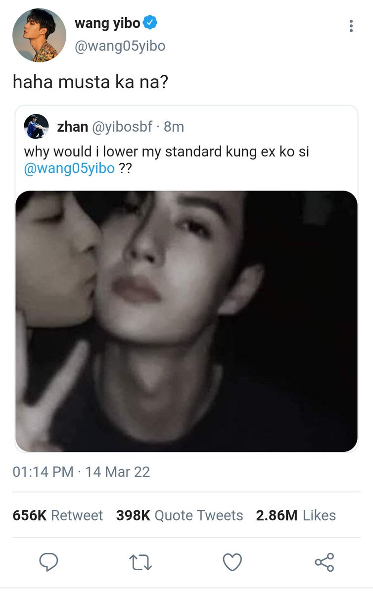 xiazohan's tweet photo. [ fanboy ] 
a #yizhan #bjyx short filo au where

— fanboy xiao zhan jokingly tweeted that his ex is the idol that everyone admires and attached an edited photo that made everyone shocked. whatʼs more shocking was their idol, wang yiboʼs response to the tweet. https://t.co/h4alOLgBuW