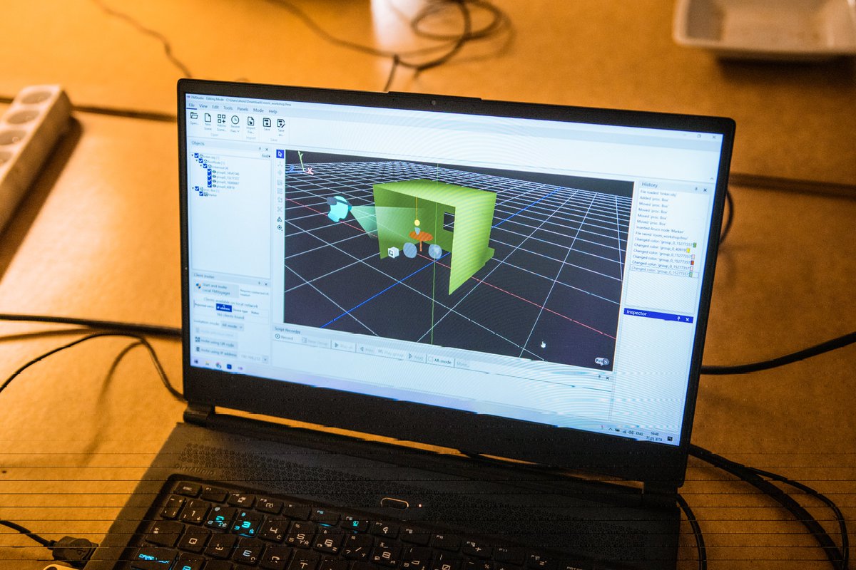 PocketVirtual's tweet photo. You know what we love as much as making AR? Showing people how useful it can be!

That's why we led a workshop to teach young students and future engineers about AR and our Fata Morgana solution. It was amazing to see how quickly people can learn and explore this technology! https://t.co/RYkHjsziJt