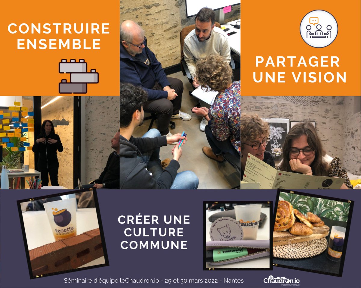 Pendant les 2 derniers jours, les équipes du Chaudron se sont retrouvées dans les nouveaux bureaux nantais pour un séminaire qui marque la fin du premier trimestre 2022 ! L'occasion de partager de bons moments et de se voir (enfin) en vrai ! 

#séminaire #cohésiondéquipe