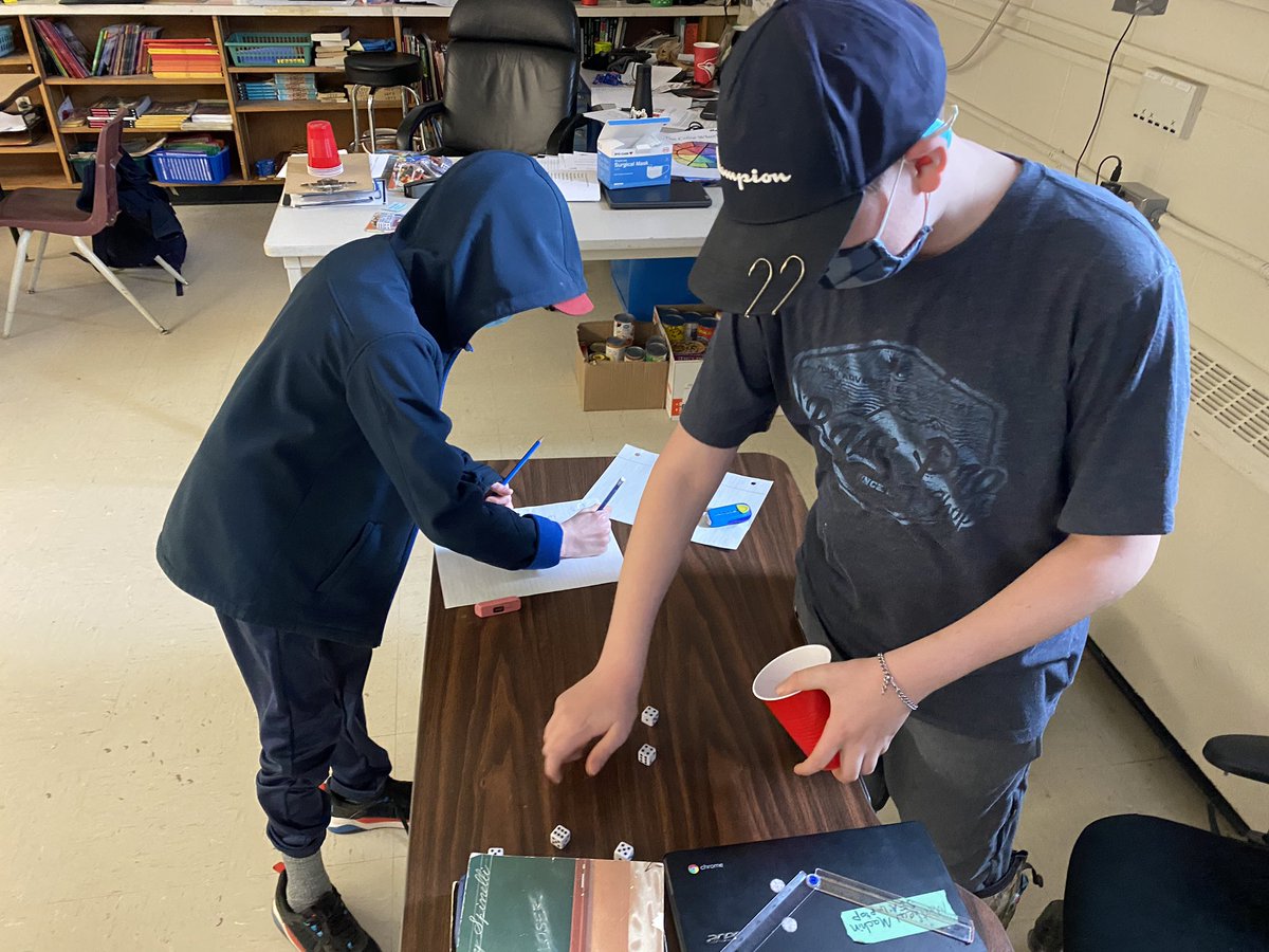 Raby_LDSB's tweet photo. Will our experimental probability of rolling a Yahtzee on 1 try match the theoretical probability of 1/1296??  Stay tuned! https://t.co/rYhbkBHReu