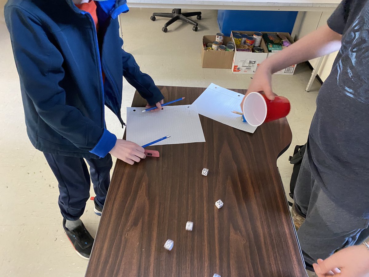 Raby_LDSB's tweet photo. Will our experimental probability of rolling a Yahtzee on 1 try match the theoretical probability of 1/1296??  Stay tuned! https://t.co/rYhbkBHReu