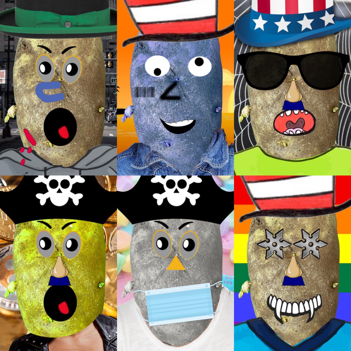 crismarvall's tweet photo. Got my collection of Potato Human by #EdwinArt @cryptocomnft #NFTCommunity #NFTdrop https://t.co/FFtXeTlefX